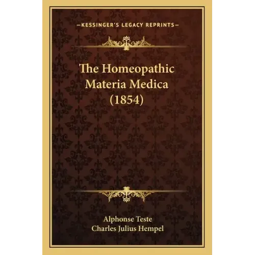 The Homeopathic Materia Medica (1854)