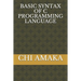 Basic Syntax of C Programming Language
