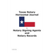Texas Notary Horizontal Journal for Notary Signing Agents and Notary Records