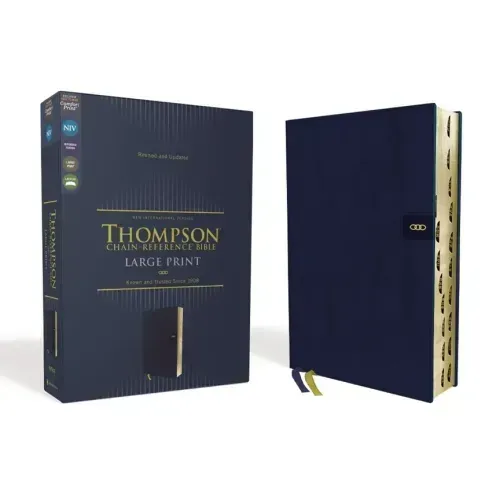 Niv, Thompson Chain-Reference Bible, Large Print, Leathersoft, Navy, Thumb Indexed, Red Letter, Comfort Print