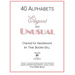 Alphabets - Elegant and Unusual (The PINK Book): 20th Anniversary Edition
