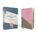 Niv, Personal Size Bible, Large Print, Leathersoft, Pink/Gray, Red Letter, Thumb Indexed, Comfort Print