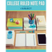 College Ruled Note Pad - 1 Subject