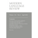 Modern Language Review (116: 2) April 2021