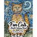 Fun Cats Adult Coloring Book: 24 unique and fun cat illustrations for you to color!