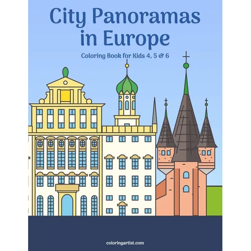 City Panoramas in Europe Coloring Book for Kids 4, 5 & 6