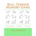 Bull Terrier Memory Game: Color - Cut - Play