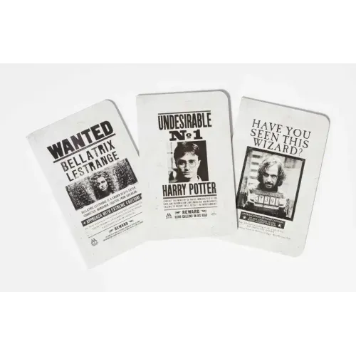 Harry Potter: Wanted Posters Pocket Notebook Collection (Set of 3)