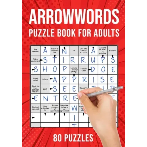 Arrowwords Puzzle Books for Adults: Arrow Words Crossword Activity Book 80 Puzzles (UK Version)