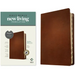 NLT Thinline Reference Bible, Filament Enabled (Genuine Leather, Brown, Indexed, Red Letter)