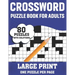Crossword Puzzle Book For Adults: Take a Puzzle Journey With 80 Large Print Easy-To-Hard Crossword Puzzles Book For Adults Seniors Men And Women Mediu