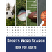 Sports Word Search Book For Adults: Large Print Puzzle Book Gift With Solutions