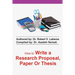 how to write a research proposal, paper or thesis