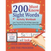 200 Must Know Sight Words Activity Workbook Learn, Trace & Practice The 200 Most Common High Frequency Words For Kids Learning To Write & Read,3-in-1