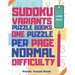 Sudoku Variants Puzzle Books One Puzzle Per Page Normal Difficulty Large Print: Sudoku X, Sudoku Hyper, Sudoku Twins, Sudoku Triathlon A, Sudoku Triat