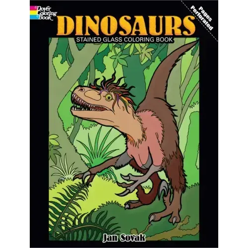Dinosaurs Stained Glass Coloring Book