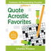 Quote Acrostic Favorites: Features 50 Rewarding Puzzles