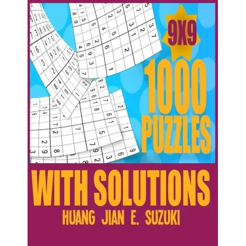 1,000 puzzles with solutions 9x9: Sudoku activity book think and de-stress at the same time.