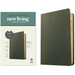 NLT Thinline Reference Bible, Filament Enabled (Genuine Leather, Olive Green, Red Letter)