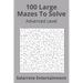 100 Large Mazes To Solve: Advanced Level