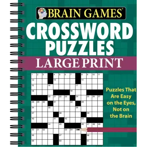 Brain Games - Crossword Puzzles - Large Print (Green)