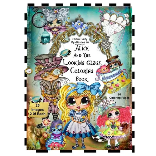 Sherri Baldy TM My-Besties TM Alice and the Looking Glass Coloring Book - Paperback