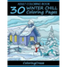 Adult Coloring Book: 30 Winter Chill Coloring Pages