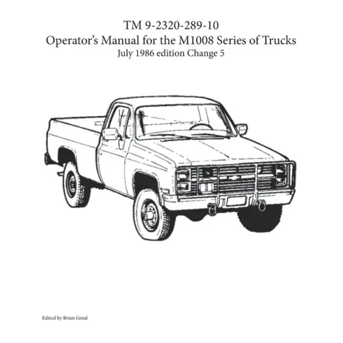 TM 9-2320-289-10 Operator's Manual for the M1008 series of trucks