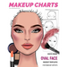 Makeup Charts -Makeup Templates for Makeup Artists: White Model - OVAL face shape