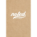 Noted Pocket Notebook: 4"x6", Small Journal Blank Memo Book, White Logo Kraft Brown Cover