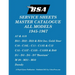BSA 'Service Sheets' Master Catalogue for All Models 1945 to 1967