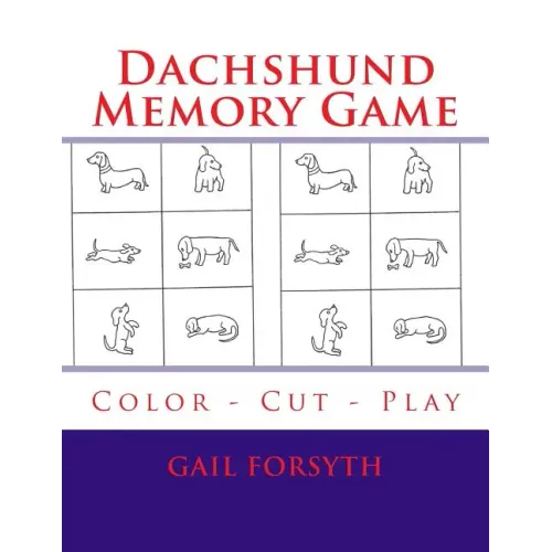 Dachshund Memory Game: Color - Cut - Play