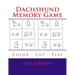 Dachshund Memory Game: Color - Cut - Play