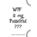 WTF Is My Password: Internet Password Logbook- White