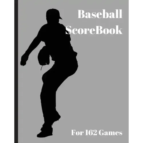 Baseball ScoreBook: 162 games, 8in x 10in, Included most popular stats, Special have matchup Jiugingge