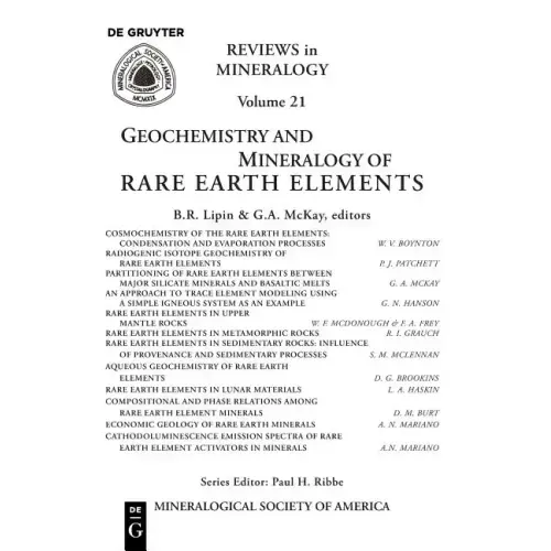 Geochemistry & Mineralogy of Rare Earth Elements