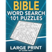 Bible Word Search 101 Puzzles Large Print: Puzzle Game With Inspirational Bible Verses for Adults and Kids