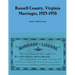 Russell County, Virginia Marriages, 1923-1935