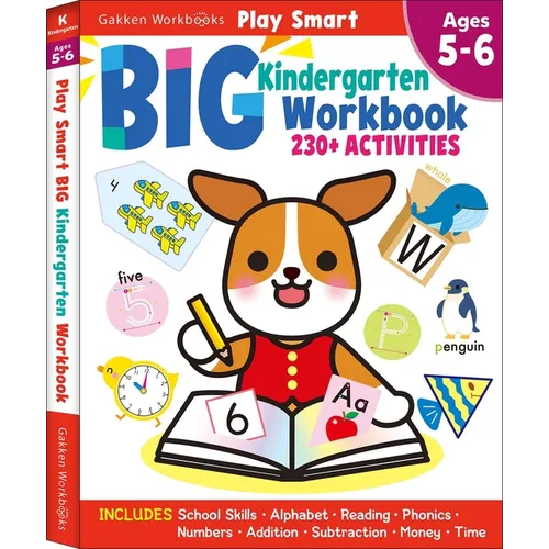 Play Smart Big Kindergarten Workbook: 240pages, Ages 5 to 6
