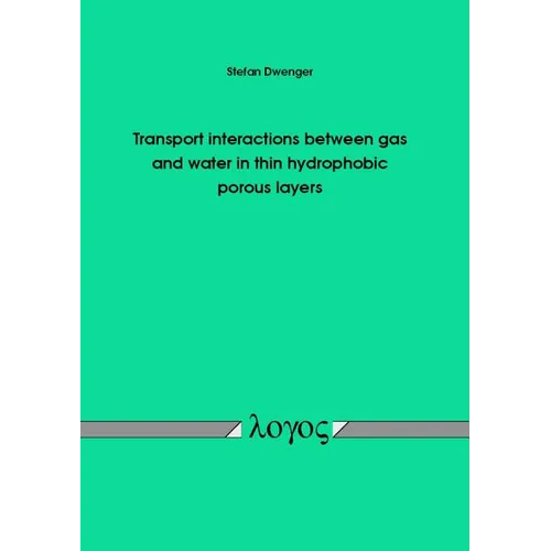 Transport Interactions Between Gas and Water in Thin Hydrophobic Porous Layers