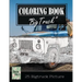 Classic Truck Jumbo Car Sketch Grayscale Photo Adult Coloring Book, Mind Relaxation Stress Relief: Just added color to release your stress and power b