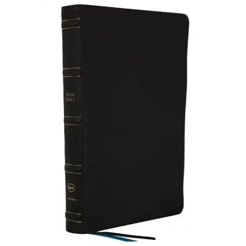 Nkjv, Large Print Thinline Reference Bible, Blue Letter, MacLaren Series, Genuine Leather, Black, Thumb Indexed, Comfort Print: Holy Bible, New King J