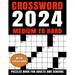 Medium To Hard Crossword Puzzles Book For Adults And Seniors With Solutions: Large Print 80 Puzzles