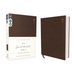 Niv, Journal the Word Bible, Double-Column, Leathersoft, Brown, Red Letter Edition, Comfort Print: Reflect, Take Notes, or Create Art Next to Your Fav