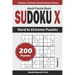 Sudoku X Adult Puzzle Book: 200 Hard to Extreme Puzzles