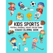 Kids Sports Kawaii Coloring Book Football Baseball Hockey Soccer Tennis: Cute Coloring Pages for Toddlers and Children