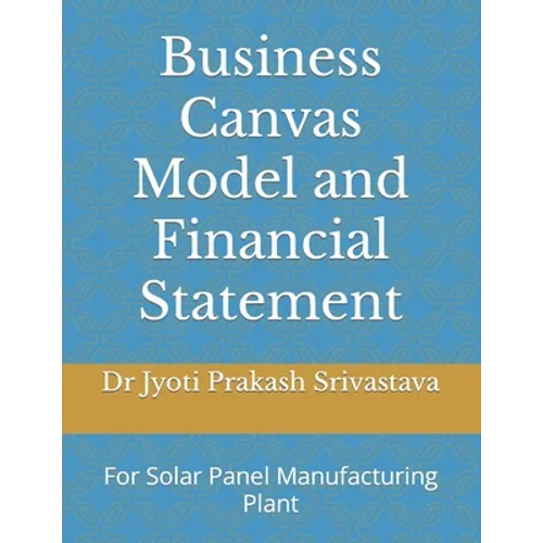 Business Canvas Model and Financial Statement: For Solar Panel Manufacturing Plant