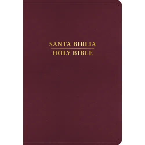 Rvr 1960/KJV Biblia Bilingüe Letra Grande, Borgoña Imitación Piel Con Índice (Edición 2024)
