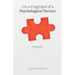On A Fragment Of A Psychological Terrain: essays