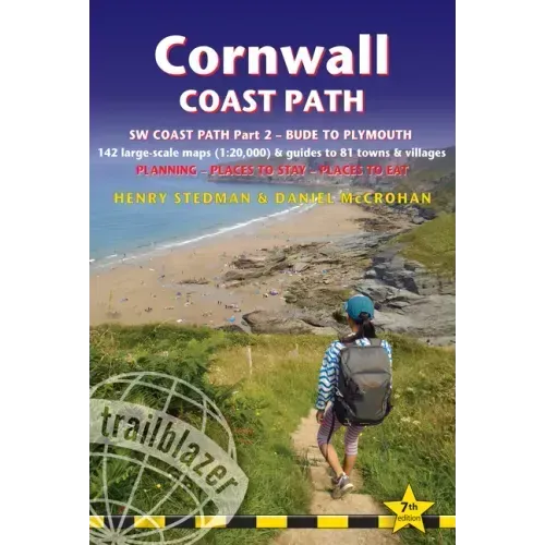 Cornwall Coast Path: British Walking Guide: SW Coast Path Part 2 - Bude to Plymouth Includes 142 Large-Scale Walking Maps (1:20,000) & Guid